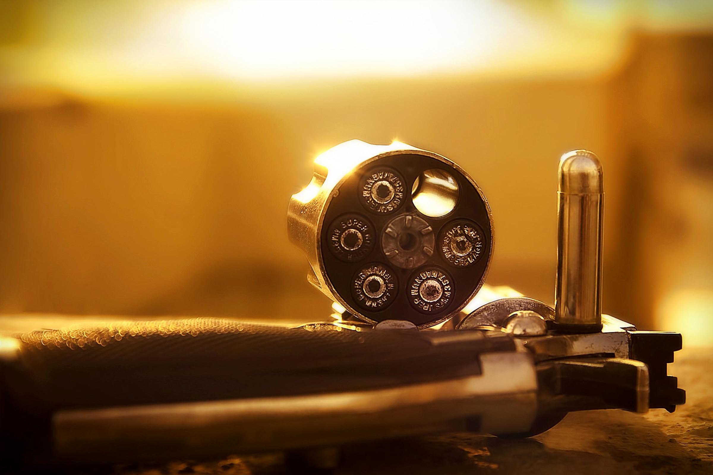 Revolver Gun with Bullet HD Wallpaper